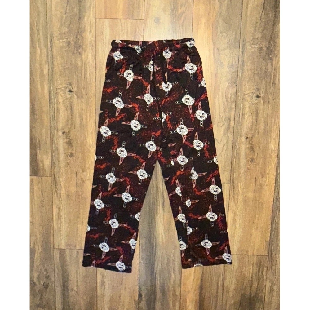Women's Friday the 13th Jason Voorhees Horror Pajama Pants Black Red